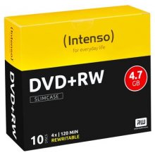 Toorikud Intenso DVD+RW 4.7GB, 4x 10 pc(s)