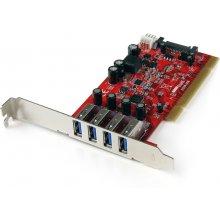 STARTECH .com PCIUSB3S4, PCI, USB 3.0, Red...