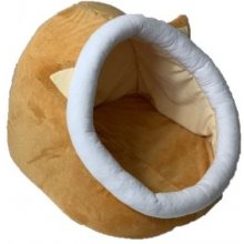 Go Gift cat bed - yellow-white - 40x45x34 cm