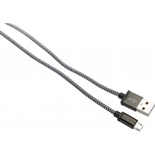 Platinet cable USB - microUSB 2m, black