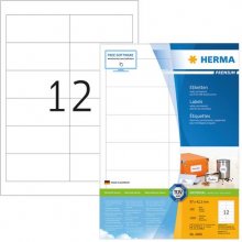 Herma Etiketten Premium A4 weiß 97x42,3 mm...