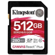 KINGSTON 512GB SDXC CANVAS REACT PLUS U3...