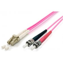 Equip LC/ST Fiber Optic Patch Cable, OM4, 5m