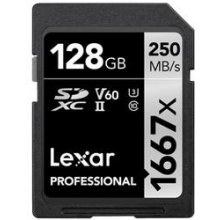 Mälukaart Lexar SDXC, 128 GB UHS-II Class 10