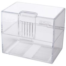 Herlitz Karteikasten A8 leer transparent