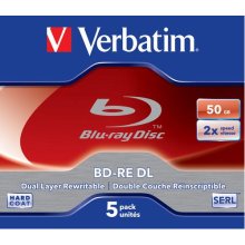 Verbatim BD-RE DL 50GB 2 x 5 Pack Jewel Case...