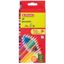 Herlitz coloured pencils, triangular, 24 pcs