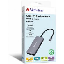 VERBATIM USB-C Pro Multiport Hub 5 Port...