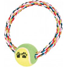Trixie Toy for dogs Rope ring with tennis...
