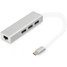 DIGITUS USB Type-C™ 3-Port Hub + Gigabit...