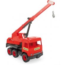 Wader Middle Truck Crane red in box 38 cm