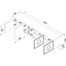 Cama MEBLE RTV cabinet PALAZZO 200x42x60...