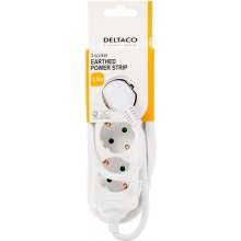 Deltaco Earthed power strip 3x CEE 7/3, 1x...