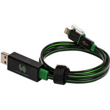 Realpower Datenkabel LED grün micro-USB auf...