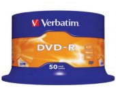 VERBATIM DVD-R 4.7GB 16X - tornis 50 tk
