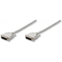 Manhattan 328821 DVI cable 1.8 m DVI-D Beige