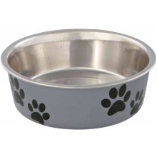 Trixie Stainless steel bowl with plastic...