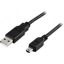 Deltaco USB 2.0 Cable A/mini B, 1m USB cable...