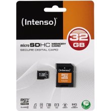 Флешка Intenso microSD 32GB 5/21 Class 4 +AD