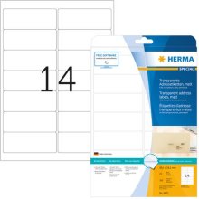 HERMA Etiketten transp. matt A4 99,1x38,1 mm...