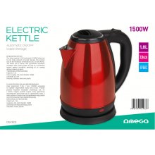 Omega kettle OEK802 1.8l 1500W, red