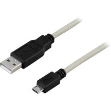 DELTACO USB 2.0 Cable A/micro B, 2m USB...